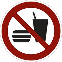 no eating and drinking, pack of 10, no eating and drinking, pack of 10, film, Ø 200 mm