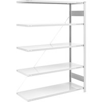 eurokraft pro single-sided, single-sided, HxWxD 2000 x 1300 x 600 mm, grey, extension shelf unit