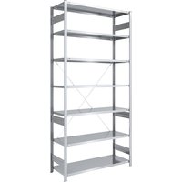 eurokraft pro single-sided, single-sided, HxWxD 3000 x 1300 x 600 mm, zinc plated, standard shelf unit