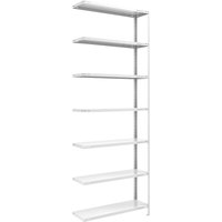 eurokraft pro double-sided, double-sided, HxWxD 3000 x 1000 x 400 mm, light grey, extension shelf unit