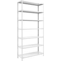 eurokraft pro double-sided, double-sided, HxWxD 3000 x 1300 x 600 mm, light grey, standard shelf unit