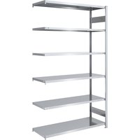 eurokraft pro double-sided, double-sided, HxWxD 2500 x 1300 x 600 mm, zinc plated, extension shelving unit