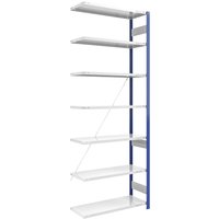 eurokraft pro single-sided, single-sided, HxWxD 3000 x 1000 x 500 mm, blue/grey, extension shelf unit