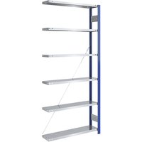 eurokraft pro single-sided, single-sided, HxWxD 2500 x 1000 x 300 mm, blue/zinc plated, extension shelf unit