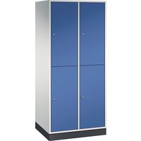 C+P 2 compartments, 2 compartments, light grey / gentian blue, WxD 820 x 600 mm