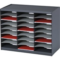 Paperflow made of polystyrene, made of polystyrene, 24 compartments, charcoal