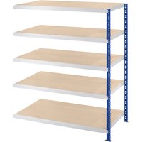eurokraft basic D 800 mm, with moulded chipboard shelves, D 800 mm, with moulded chipboard shelves, extension shelf unit, HxW 1820 x 1525 mm