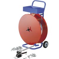 tensioning and sealing tool, mobile strap dispenser, strap, seals, tensioning and sealing tool, mobile strap dispenser, strap, seals, strap width 13 mm