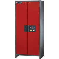 asecos HxWxD 1955 x 900 x 615 mm, HxWxD 1955 x 900 x 615 mm, 2 door, traffic red