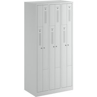 eurokraft basic 3 compartments, 3 compartments, light grey, width 870 mm