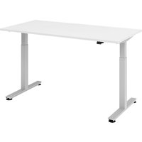 straight, straight, WxD 1600 x 800 mm, white/aluminium silver