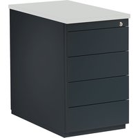 mauser HxD 720 x 800 mm, 4 drawers, HxD 720 x 800 mm, 4 drawers, charcoal / charcoal / light grey