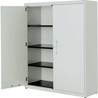 mauser HxW 1516 x 1200 mm, steel cover plate, 3 shelves, HxW 1516 x 1200 mm, steel cover plate, 3 shelves, light grey / light grey / light grey