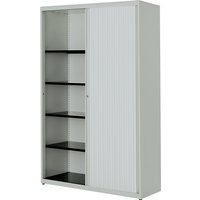 mauser HxWxD 1956 x 1200 x 432 mm, steel plate, 4 shelves, HxWxD 1956 x 1200 x 432 mm, steel plate, 4 shelves, light grey / light grey / light grey