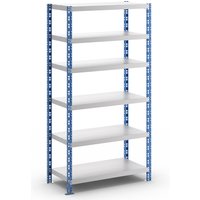 eurokraft basic sheet steel shelves, sheet steel shelves, HxWxD 1976 x 1050 x 500 mm, standard shelf unit