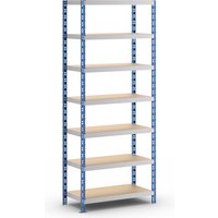 eurokraft basic chipboard shelves, chipboard shelves, HxWxD 2522 x 1050 x 500 mm, standard shelf unit