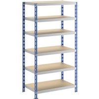 eurokraft basic chipboard shelves, chipboard shelves, HxWxD 1976 x 1050 x 600 mm, standard shelf unit
