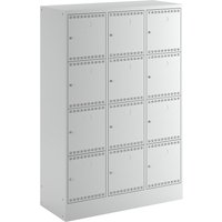 LISTA with 3 x 4 compartments, with 3 x 4 compartments, 1 x 230 V, 1 x RJ45, grey