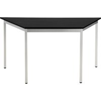 eurokraft basic trapezoidal, HxWxD 740 x 1200 x 600 mm, trapezoidal, HxWxD 740 x 1200 x 600 mm, ash finish top in black, white aluminium frame