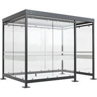 WSM 9 glass units, open to the right, complete kit, 9 glass units, open to the right, complete kit, charcoal RAL 7016