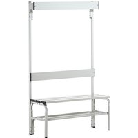 Sypro HxD 1650 x 375 mm, single sided, HxD 1650 x 375 mm, single sided, length 1015 mm, 3 hooks, light grey, shoe rack