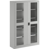 LISTA vision panel doors, HxW 1950 x 1250 mm, vision panel doors, HxW 1950 x 1250 mm, depth 400 mm, light grey RAL 7035