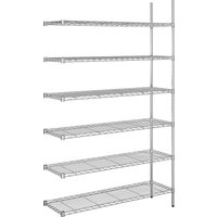 max. shelf load 100 kg, WxD 1220 x 460 mm, max. shelf load 100 kg, WxD 1220 x 460 mm, extension shelf unit, height 2180 mm, 6 shelves