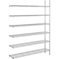 max. shelf load 100 kg, WxD 1520 x 360 mm, max. shelf load 100 kg, WxD 1520 x 360 mm, extension shelf unit, height 2180 mm, 6 shelves