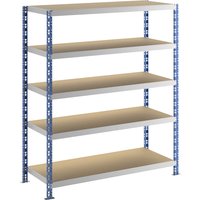 eurokraft basic D 600 mm, with moulded chipboard shelves, D 600 mm, with moulded chipboard shelves, standard shelf unit, HxW 1820 x 1550 mm