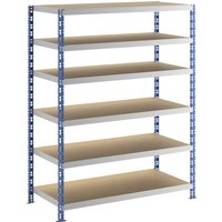 eurokraft basic D 700 mm, with moulded chipboard shelves, D 700 mm, with moulded chipboard shelves, standard shelf unit, HxW 1976 x 1550 mm