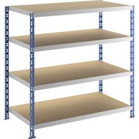 eurokraft basic D 800 mm, with moulded chipboard shelves, D 800 mm, with moulded chipboard shelves, standard shelf unit, HxW 1508 x 1550 mm