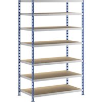 eurokraft basic D 800 mm, with moulded chipboard shelves, D 800 mm, with moulded chipboard shelves, standard shelf unit, HxW 2522 x 1550 mm