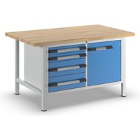 eurokraft pro 4 drawers: 2 x 90, 2 x 180 mm, 1 door 540 mm, 4 drawers: 2 x 90, 2 x 180 mm, 1 door 540 mm, WxD 1500 x 900 mm