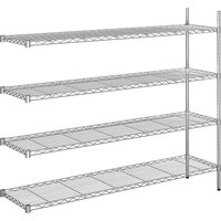 max. shelf load 100 kg, WxD 1520 x 460 mm, max. shelf load 100 kg, WxD 1520 x 460 mm, extension shelf unit, height 1370 mm, 4 shelves