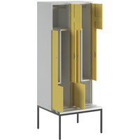 Wolf 2 compartments, 2 compartments, doors zinc yellow