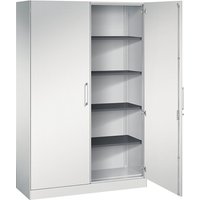C+P width 1200 mm, 4 shelves, width 1200 mm, 4 shelves, light grey/light grey