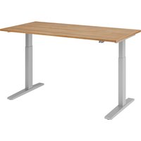 700 – 1200 mm, WxD 1200 x 800 mm, 700 - 1200 mm, WxD 1200 x 800 mm, WxD 1600 x 800 mm, walnut/aluminium silver