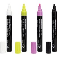 magnetoplan assorted colours, black, white, yellow, pink, assorted colours, black, white, yellow, pink, pack of 16