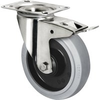 wheel Ø x width 100 x 35 mm, 2+ items, wheel Ø x width 100 x 35 mm, 2+ items, swivel castor with double stop, ball bearings