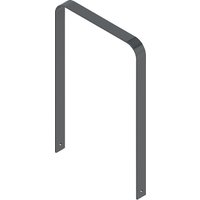 Schake hot dip galvanised, iron glimmer, curving model, hot dip galvanised, iron glimmer, curving model, WxD 750 x 80 mm