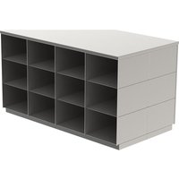 stainless steel, stainless steel, 2 x 12 compartments, length 1090 mm