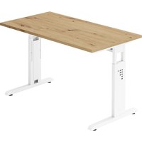C-foot frame, C-foot frame, width 1200 mm, oak finish / white