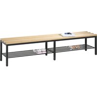 Cloakroom Bench | With Shoe Rack | Beech Wood | Length 1960 mm