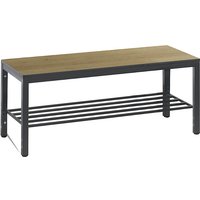 C+P HPL seat surface, HPL seat surface, length 1000 mm, oak finish, shoe rack