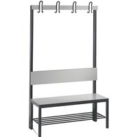 HPL, back rest and hook rail, HPL, back rest and hook rail, length , , shoe rack