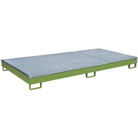 eurokraft pro with grate, 240 l, LxWxH 2665 x 1315 x 210 mm, with grate, 240 l, LxWxH 2665 x 1315 x 210 mm, green