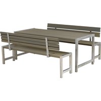 certified pine wood, certified pine wood, grey-brown, with back rest