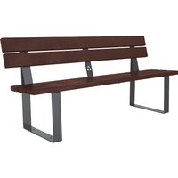 PROCITY made of recycled plastic, made of recycled plastic, charcoal, with back rest