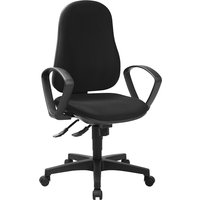 Topstar with arm rests, synchronous mechanism, with arm rests, synchronous mechanism, black