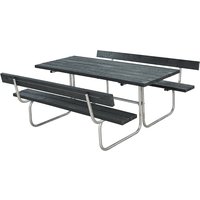 length 1770 mm, length 1770 mm, plastic, with backrest, black